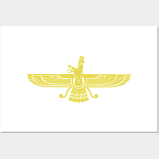 Faravahar - Zoroastrian symbol design -Zoroastrianism religion Posters and Art